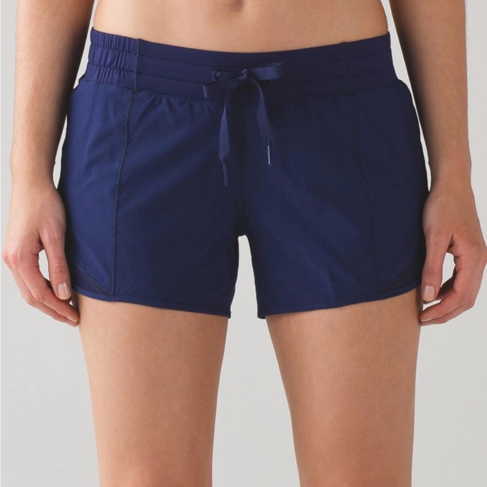 LULULEMON Hotty Hot Short 4" - Hero Blue - W7ACQT - Sz 8 - Picture 3 of 11